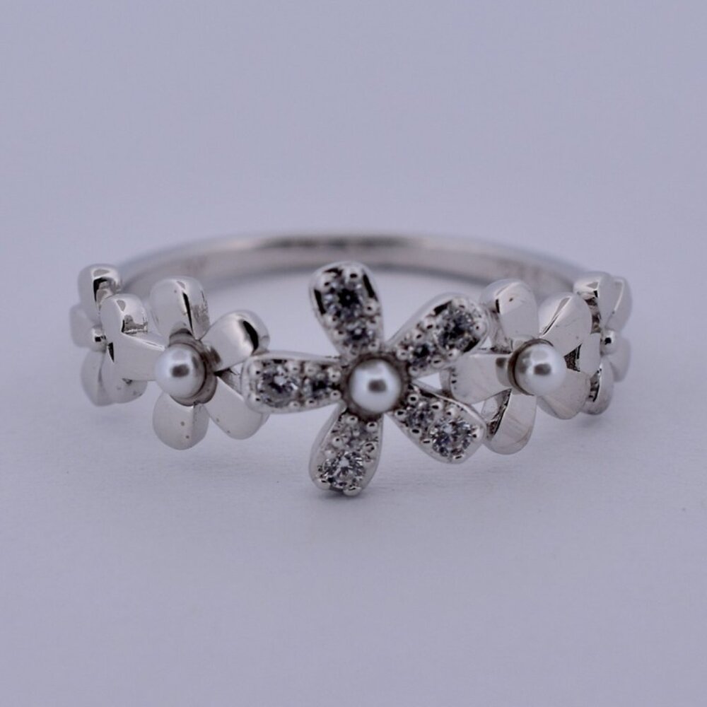 925 SILVER DAZZLING DAISY FLOWER SHAPE RING